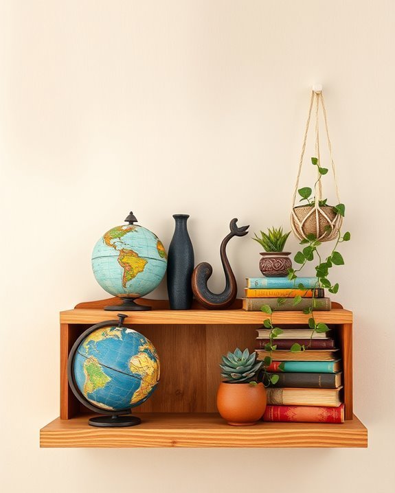 unique eclectic knickknack display