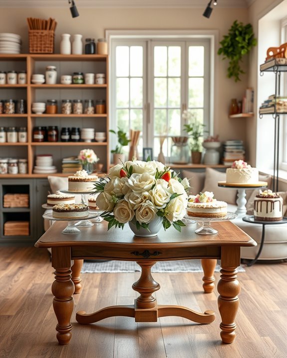 unique floral and dessert centerpieces