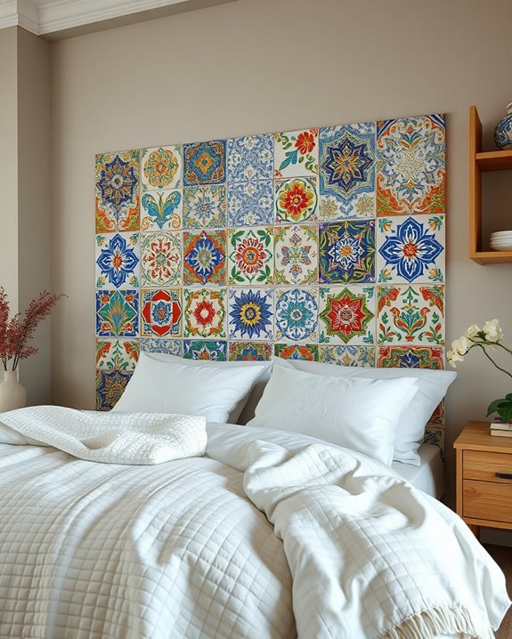 unique hand painted tiles