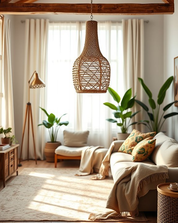 unique light fixtures enhance decor