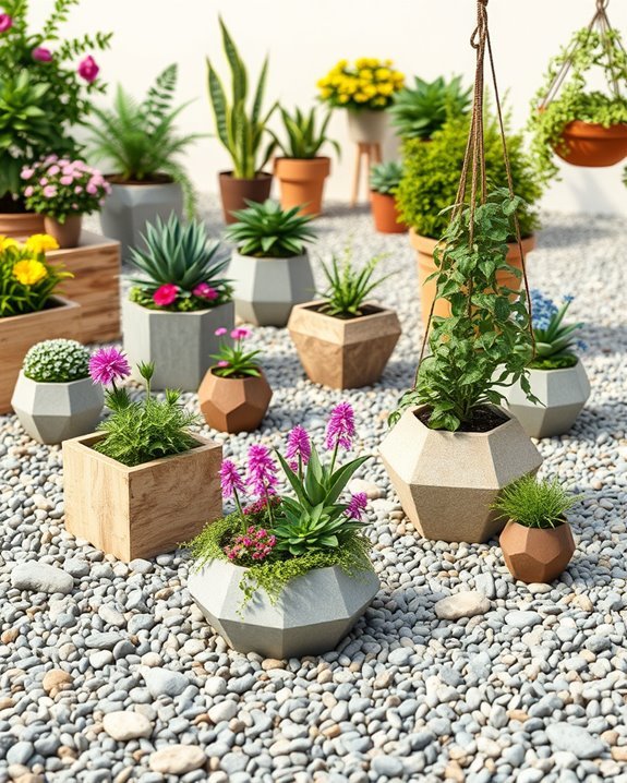 unique planter arrangements enhance patios