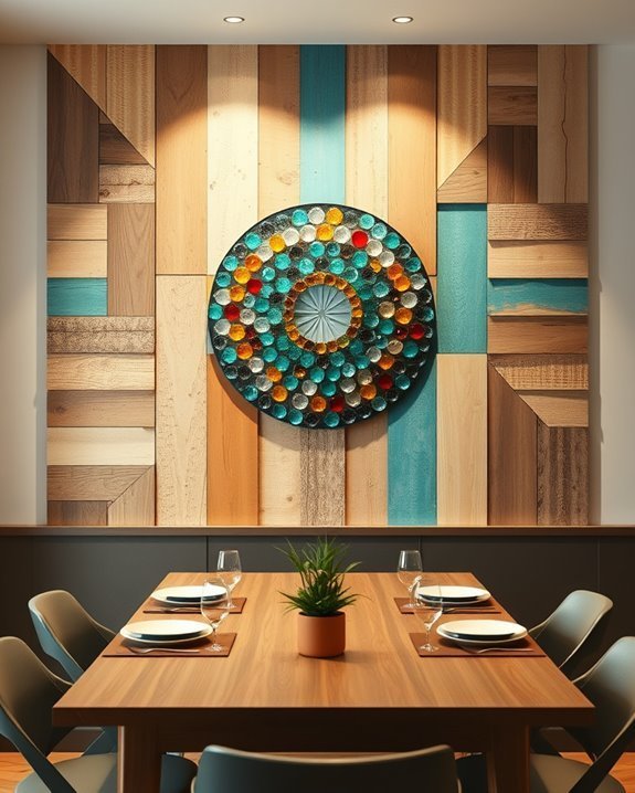 upcycled art for dining