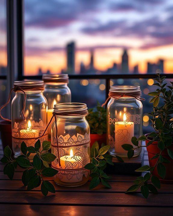 upcycled jar lantern creation