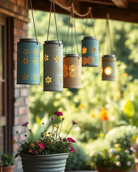 upcycled tin can lanterns