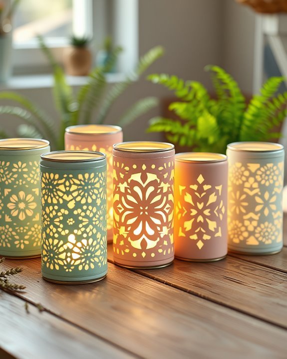 upcycled tin can lanterns