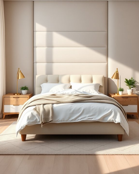upholstered panels enhance comfort