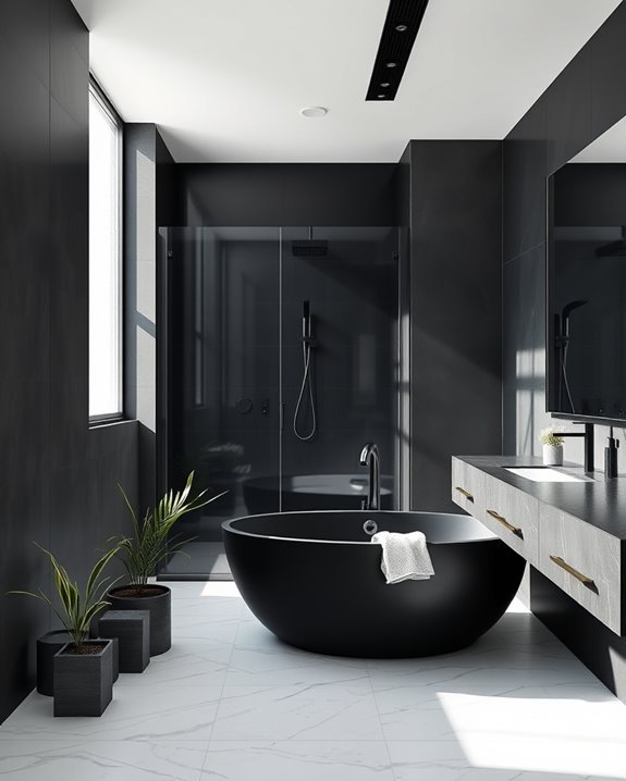 urban black shower oasis