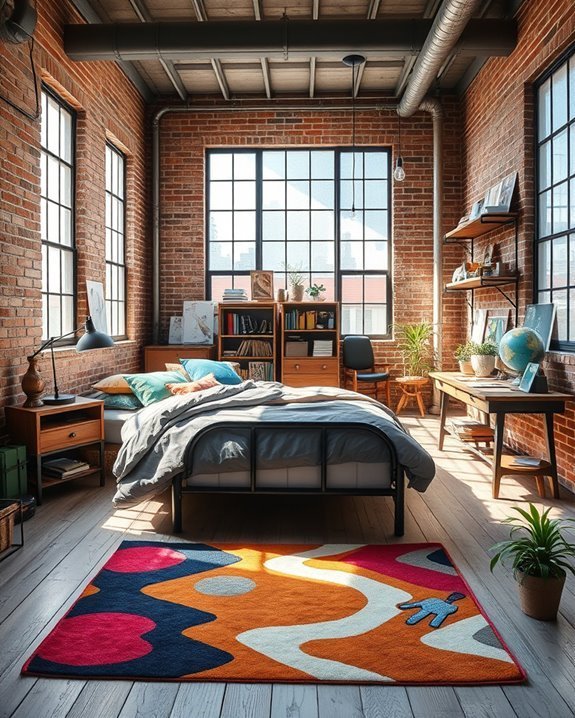 urban industrial bedroom design