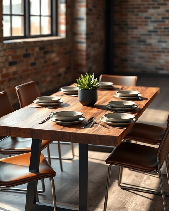 urban industrial dining style