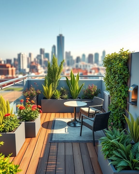urban rooftop garden oasis