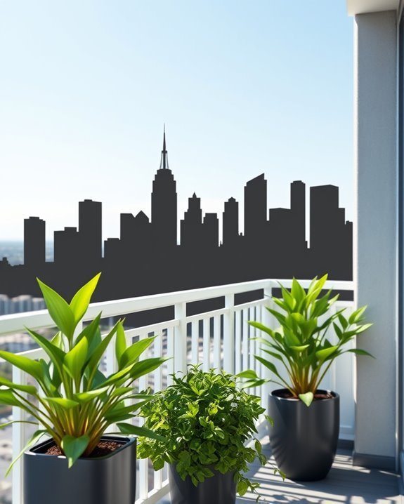 urban skyline balcony art