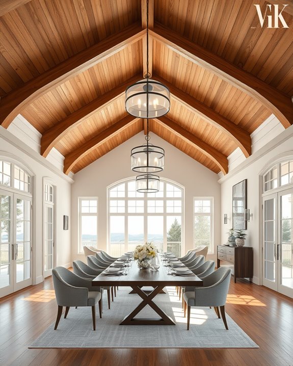 vaulted ceilings create spaciousness
