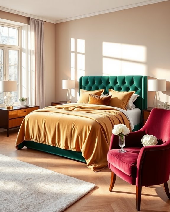 velvet accents elevate elegance