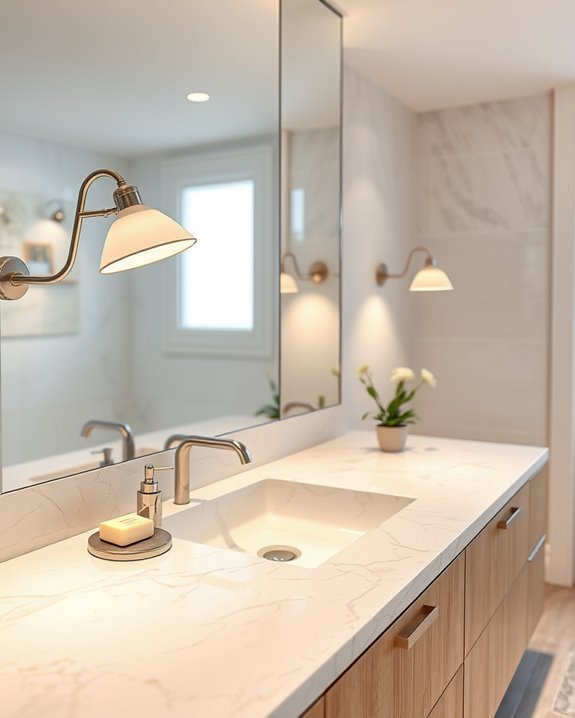 versatile bathroom swing lights