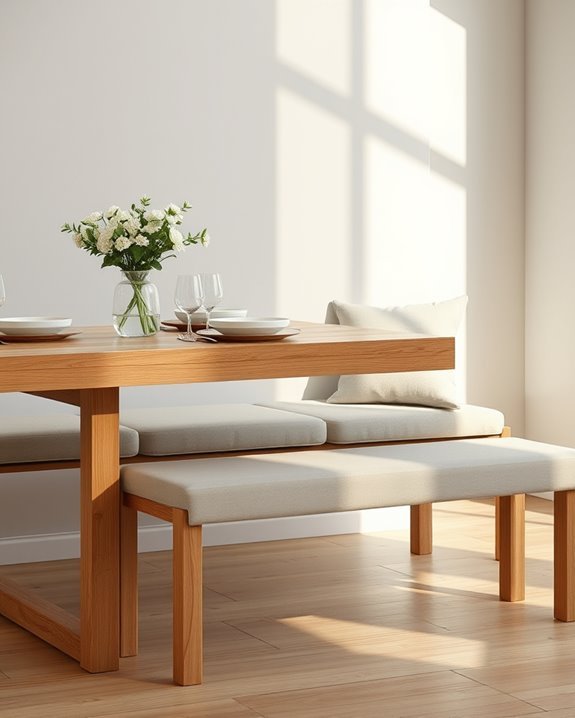 versatile bench with washable cushions