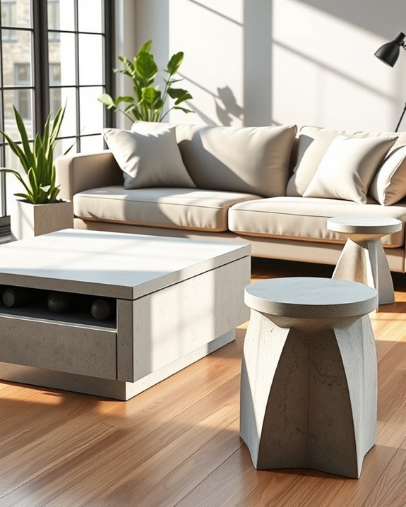 versatile concrete furniture designs