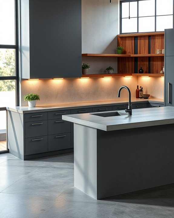versatile concrete kitchen designs