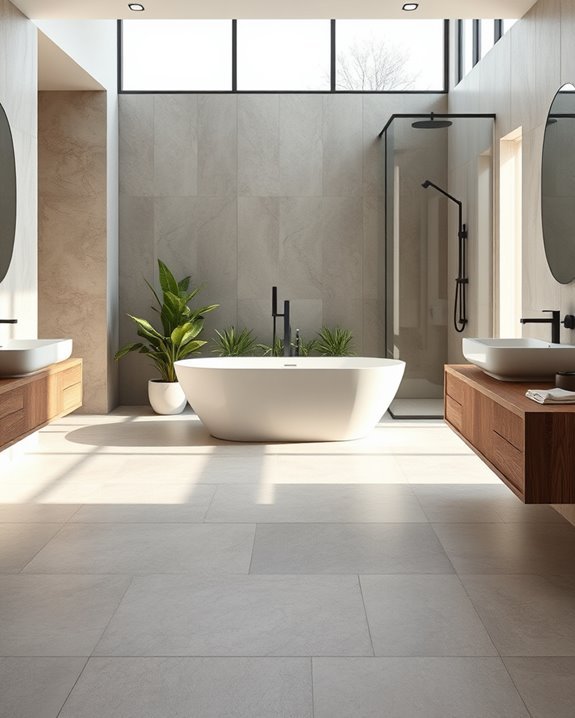 versatile concrete tile flooring
