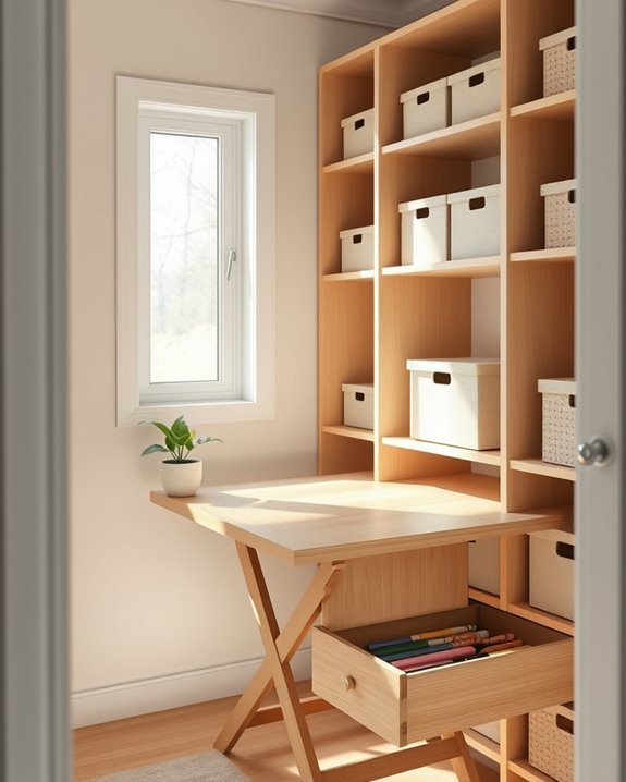 versatile folding table workspace