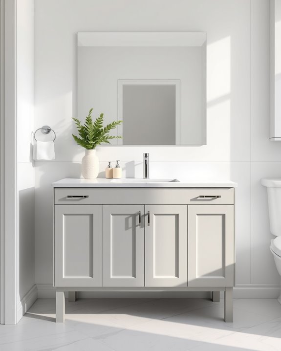 versatile light grey cabinets