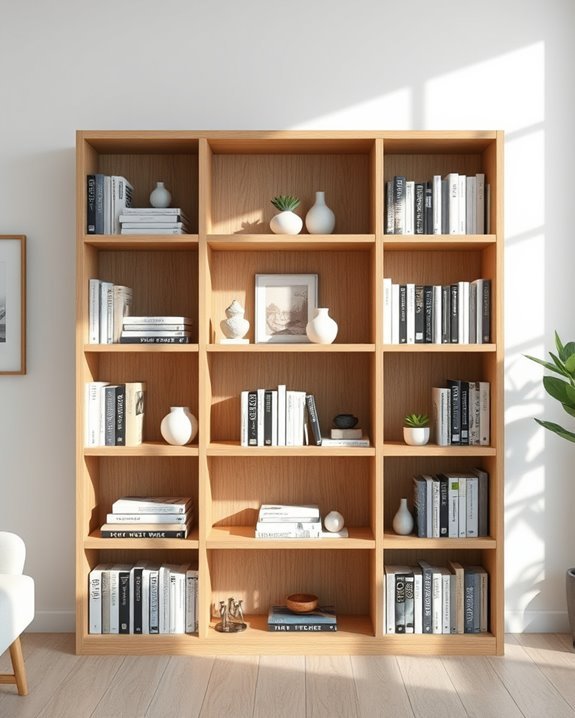 versatile open back bookshelf design