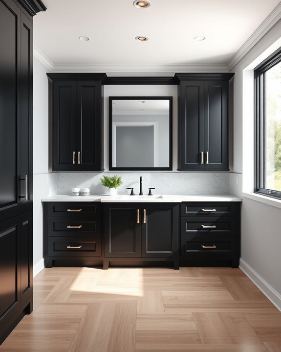 versatile timeless black cabinets