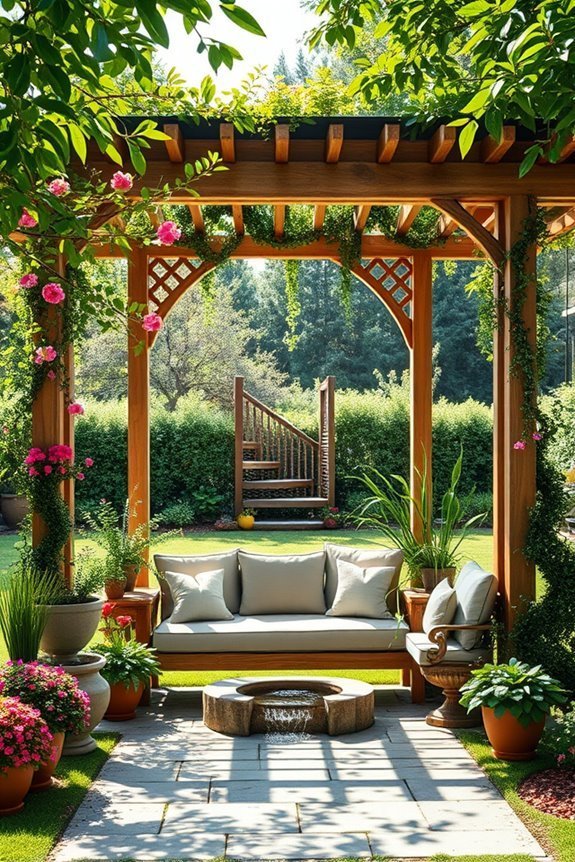 vertical charm with climbing flowers