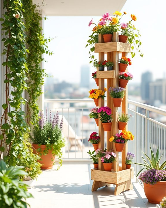 vertical floral garden display