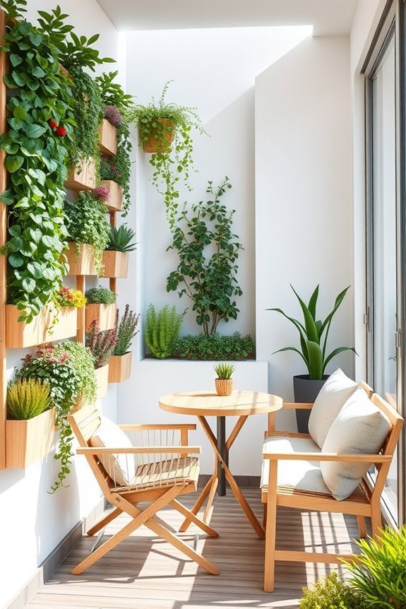 vertical garden balcony installation