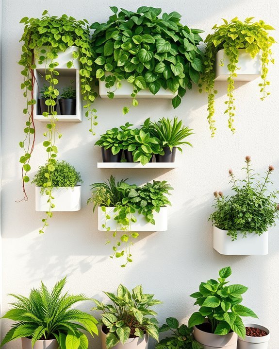 vertical gardening with shelves