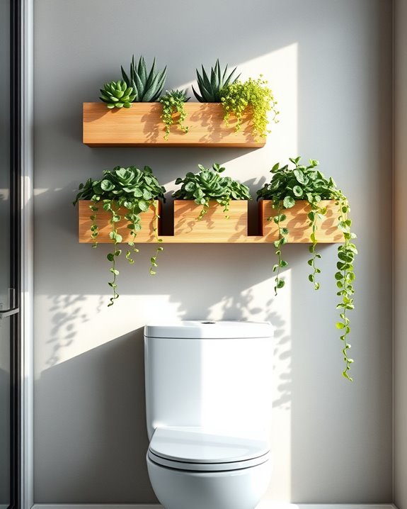 vertical greenery for bathrooms