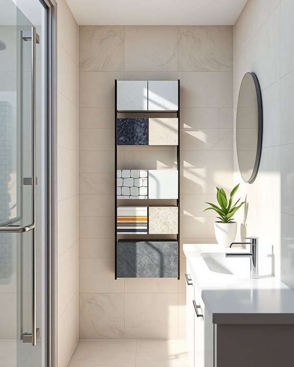 vertical tile storage solutions