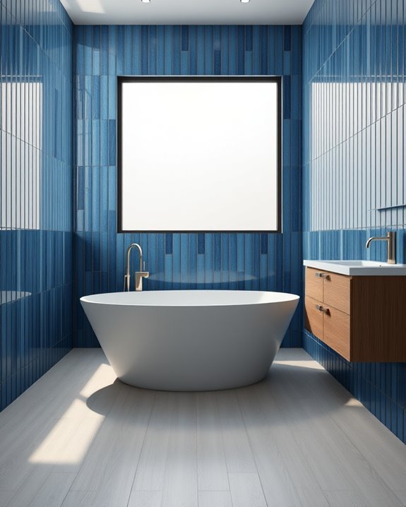 vertical tiles enhance depth
