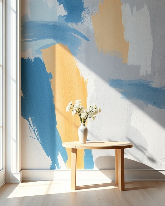 vibrant abstract expressionism wall