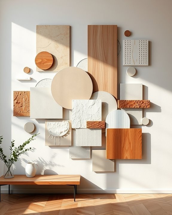 vibrant abstract wall collage