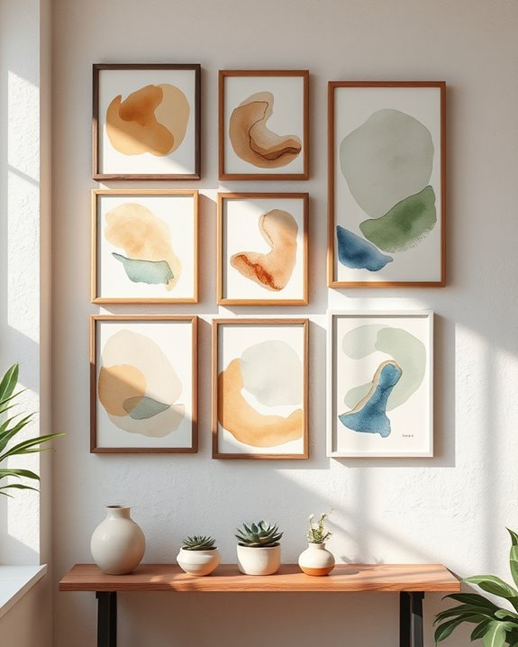 vibrant abstract watercolor decor