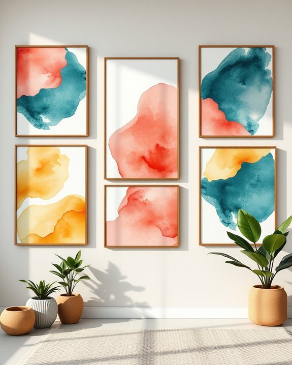 vibrant abstract watercolor prints