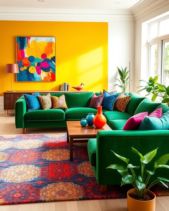 vibrant accent color pairings