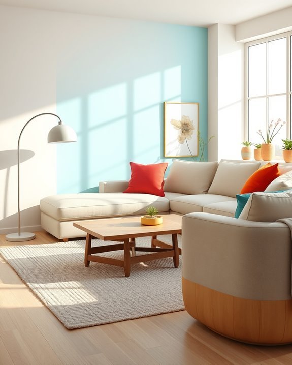 vibrant accent wall transformation
