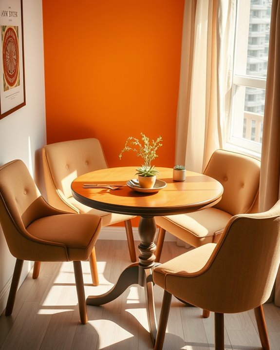 vibrant accent walls transform dining