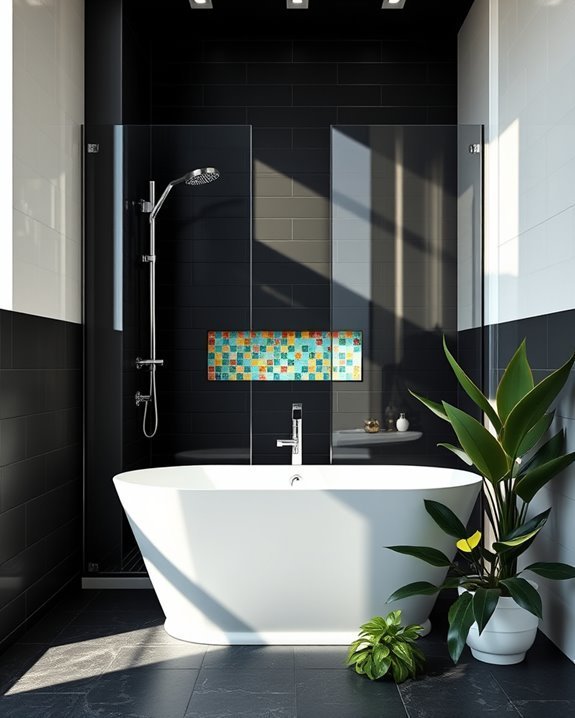 vibrant accents enhance sophistication