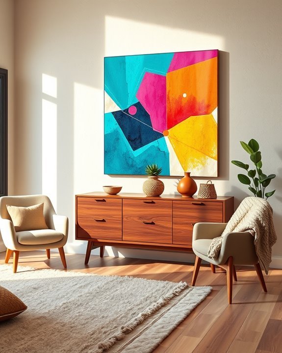 vibrant acrylic art decor