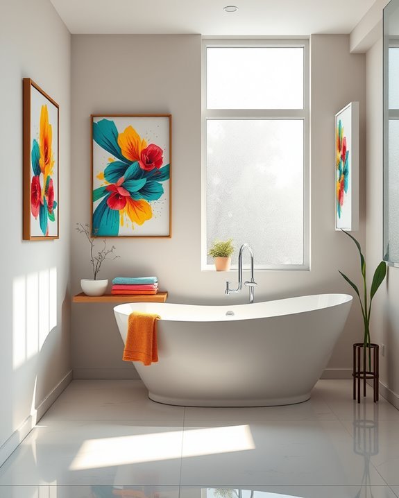 vibrant artistic bathroom decor