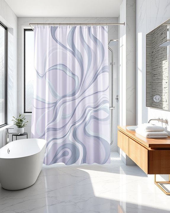vibrant artistic shower curtains
