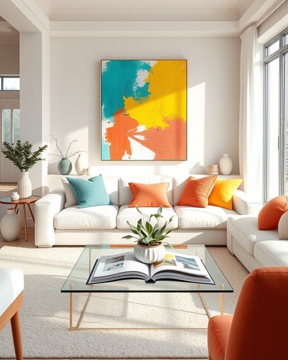 vibrant artwork enhances spaces