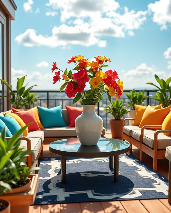 vibrant balcony color ideas