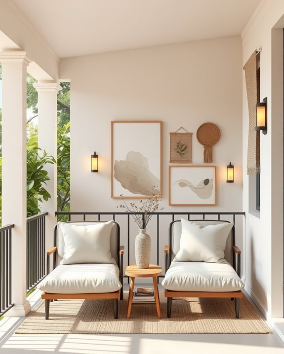 vibrant balcony wall decor