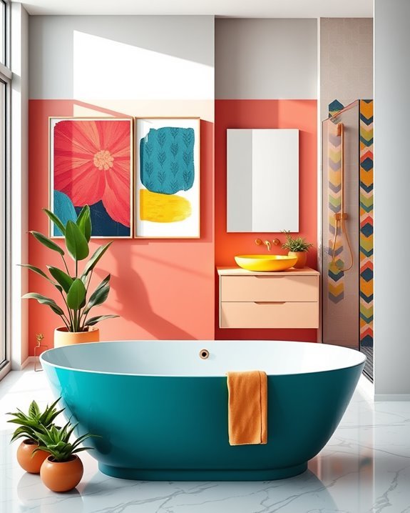 vibrant bathroom color palettes