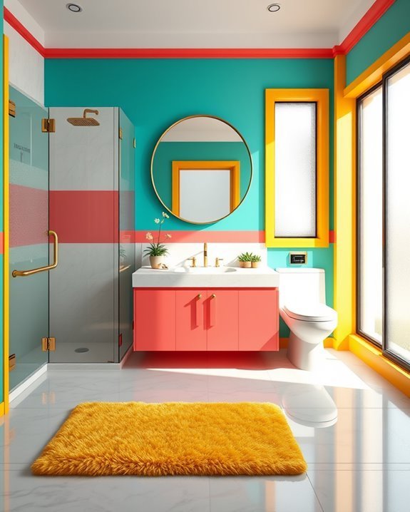 vibrant bathroom paint colors