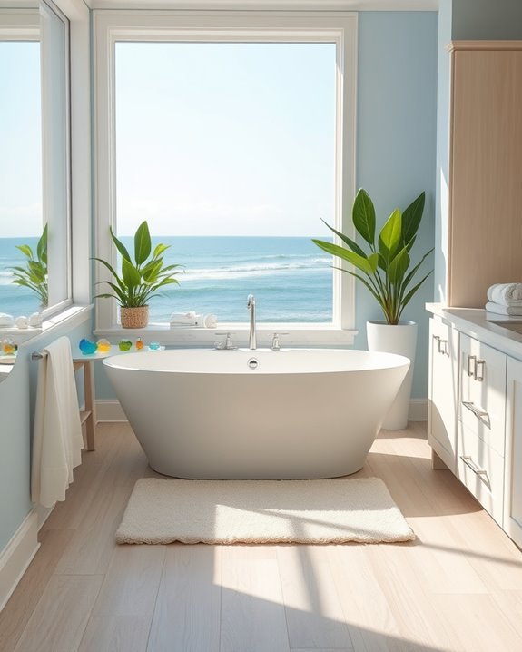 vibrant beach glass decor